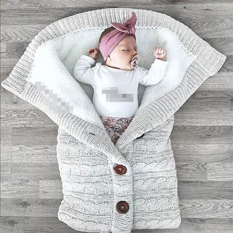 Extra Large Baby Winter Knit Swaddle Sleeping Bag