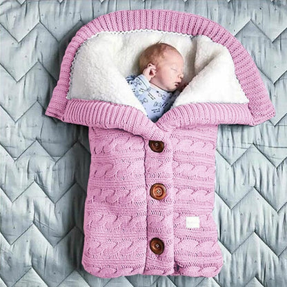 Extra Large Baby Winter Knit Swaddle Sleeping Bag