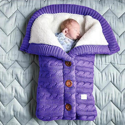 Extra Large Baby Winter Knit Swaddle Sleeping Bag