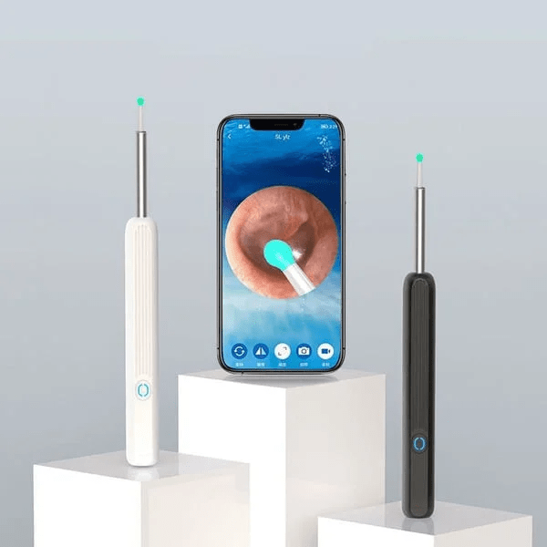 (Last Day Sale- SAVE 50% OFF) Clean Earwax-Wi-Fi Visible Wax Removal Spoon, USB 1296P HD Load Otoscope