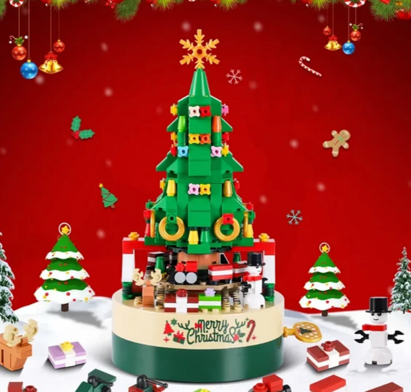 (🔥2023 BEST GIFT TO FAMILY🔥)DIY Christmas Tree Brick Music Box