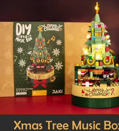 (🔥2023 BEST GIFT TO FAMILY🔥)DIY Christmas Tree Brick Music Box