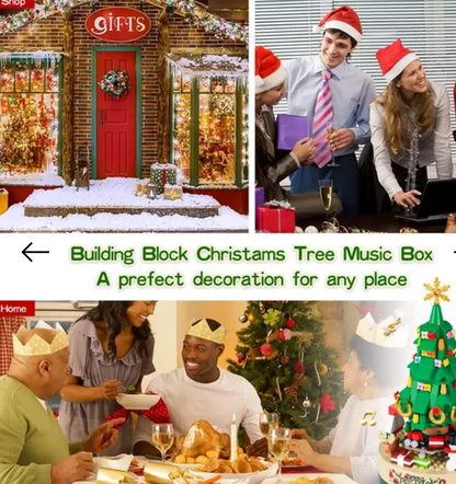 (🔥2023 BEST GIFT TO FAMILY🔥)DIY Christmas Tree Brick Music Box